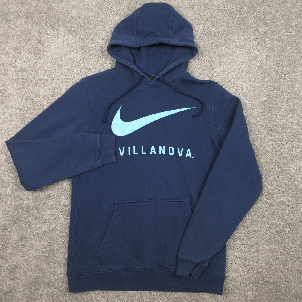 Villanova Wildcats Sweater Mens Small Blue Hoodie Sweatshirt Nike Fleece Swoosh